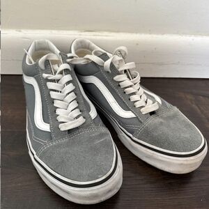 Vans Gray and White Sneakers